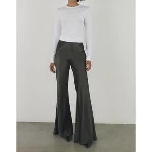 NEW ENZA COSTA satin bias cut pant in dark cedar
